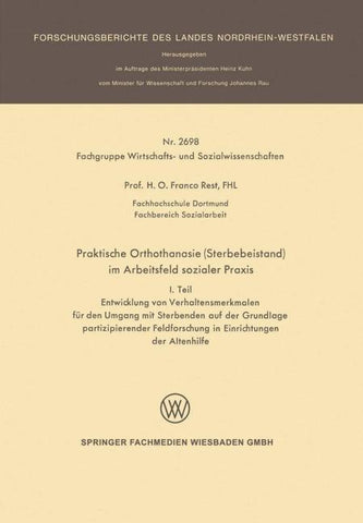 Praktische Orthothanasie (Sterbebeistand) im Arbeitsfeld sozialer Praxis