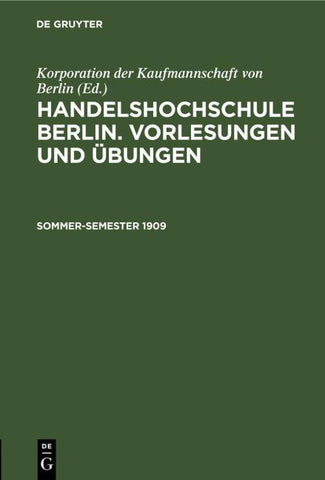 Sommer-Semester 1909