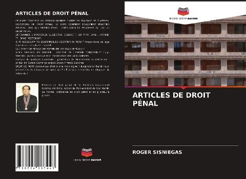 ARTICLES DE DROIT PÉNAL