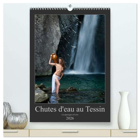 Chutes d'eau au Tessin (Calendrier mural 2026 DIN A2 horizontal) calendrier de bureau
