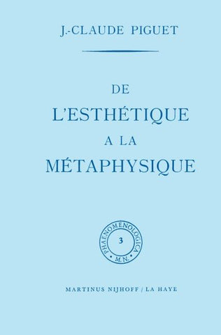 De l'esthétique à la métaphysique