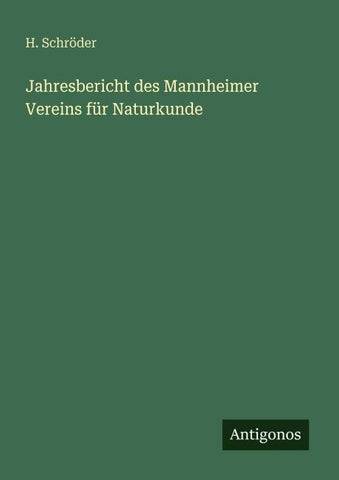 Jahresbericht des Mannheimer Vereins für Naturkunde
