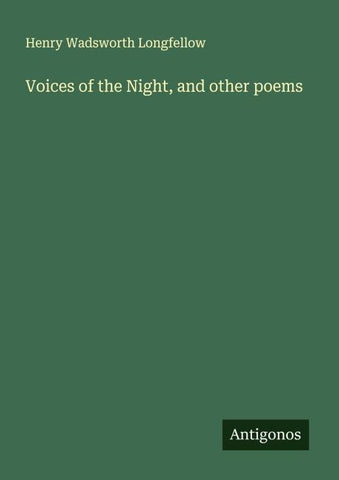 Voices of the Night, and other poems