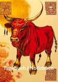 Tagebuch / Notizbuch   Chinesische Tierkreis  Büffel
