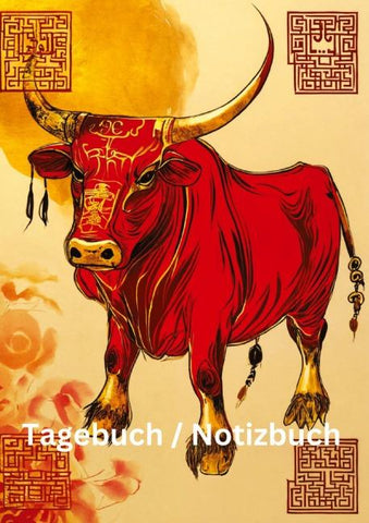 Tagebuch / Notizbuch   Chinesische Tierkreis  Büffel