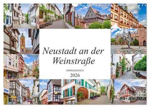 Neustadt an der Weinstraße Impressionen (Wandkalender 2026 DIN A3 quer), CALVENDO Monatskalender