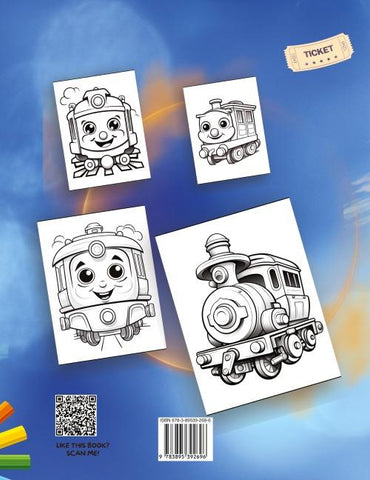 Train Coloring Book for Boys