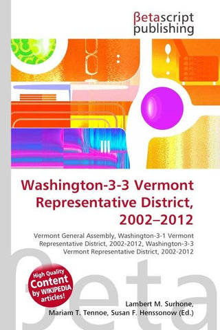 Washington-3-3 Vermont Representative District, 2002-2012