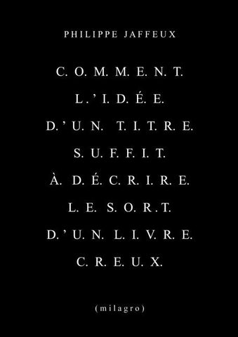 Comment l'idée d'un titre suffit à décrire le sort d'un livre creux
