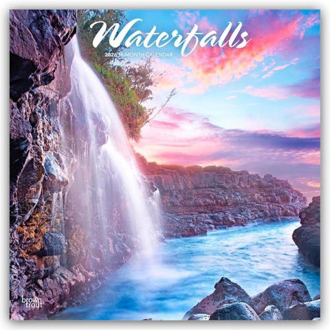 Waterfalls - Wasserfälle 2026 - 16-Monatskalender