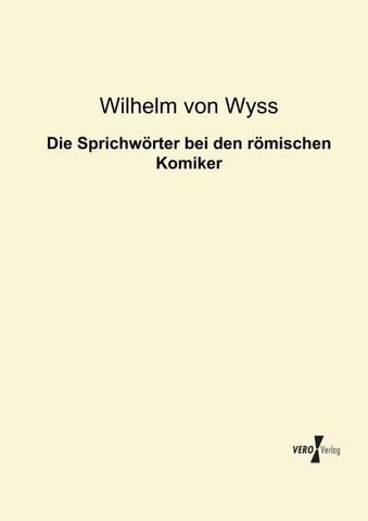 Die Sprichwörter bei den römischen Komiker