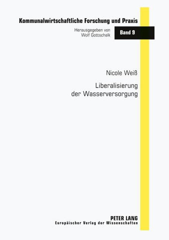 Liberalisierung der Wasserversorgung