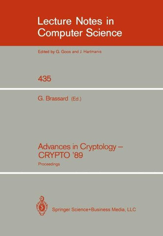 Advances in Cryptology - CRYPTO '89
