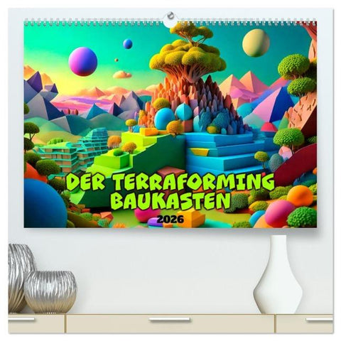 Der Terraforming-Baukasten (hochwertiger Premium Wandkalender 2026 DIN A2 quer), Kunstdruck in Hochglanz