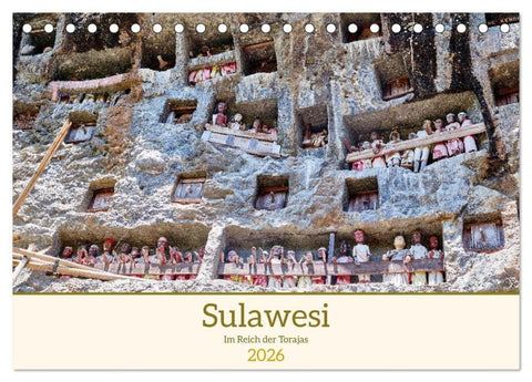 Sulawesi Im Reich der Torajas (Tischkalender 2026 DIN A5 quer), CALVENDO Monatskalender