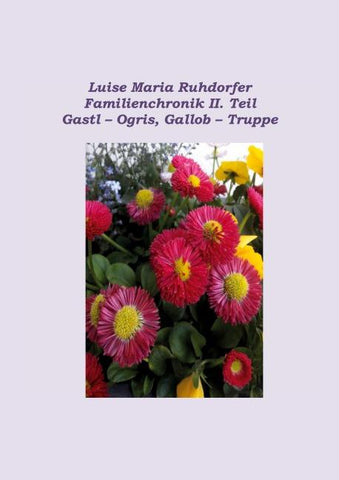 Familienchronik II. Teil: Gastl - Ogris, Gallob - Truppe