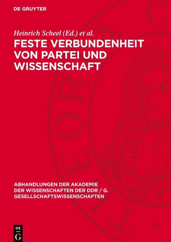 Feste Verbundenheit von Partei und Wissenschaft