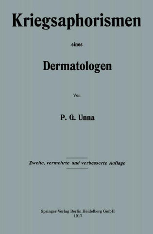 Kriegsaphorismen eines Dermatologen