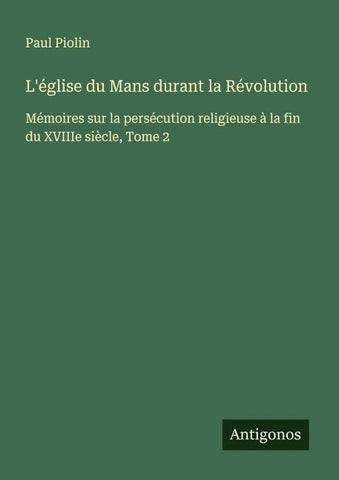 L'église du Mans durant la Révolution