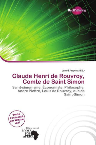 Claude Henri de Rouvroy, Comte de Saint Simon