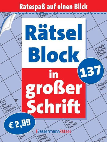 Rätselblock in großer Schrift 137 (5 Exemplare à 2,99 €)