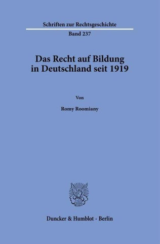 Das Recht auf Bildung in Deutschland seit 1919