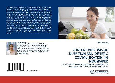 CONTENT ANALYSIS OF 'NUTRITION AND DIETETIC COMMUNICATION'' IN NEWSPAPER