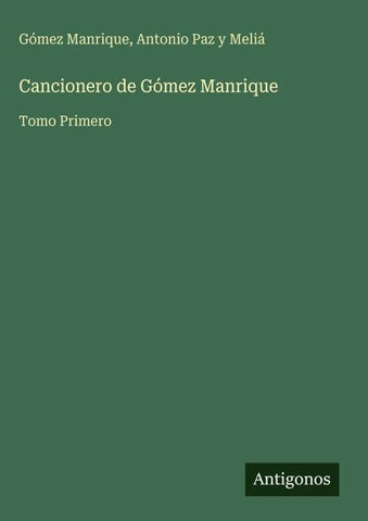 Cancionero de Gómez Manrique