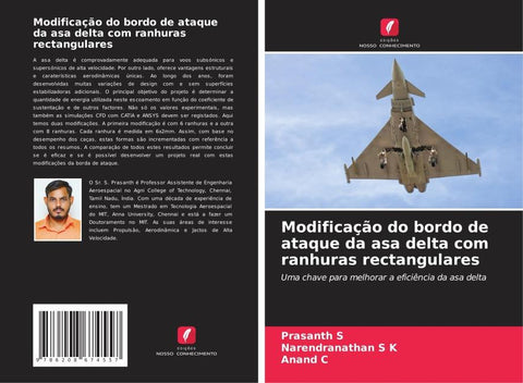 Modificação do bordo de ataque da asa delta com ranhuras rectangulares