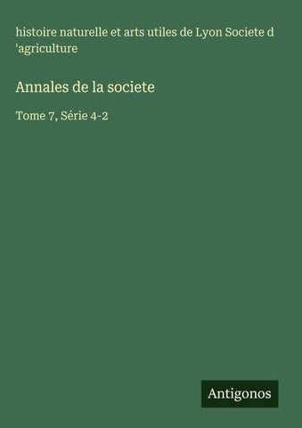 Annales de la societe