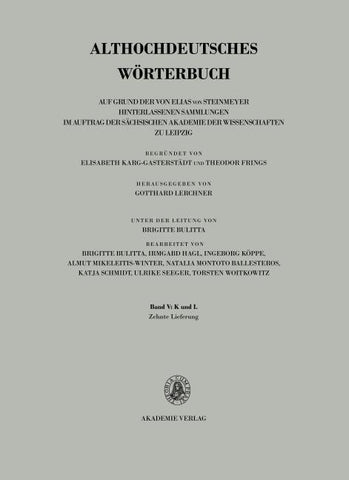 Althochdeutsches Wörterbuch / Band V: K-L, 10. Lieferung (lebenkla bis fir-leiten)