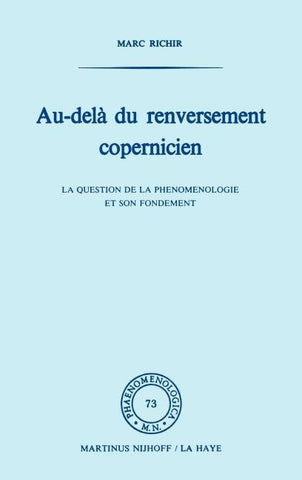 Au-delà du renversement Copernicien