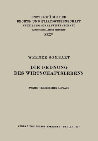 Die Ordnung des Wirtschaftslebens