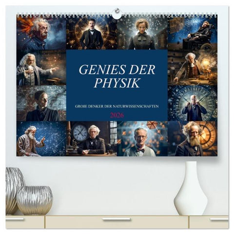 Genies der Physik (hochwertiger Premium Wandkalender 2026 DIN A2 quer), Kunstdruck in Hochglanz
