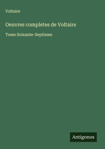 Oeuvres completes de Voltaire