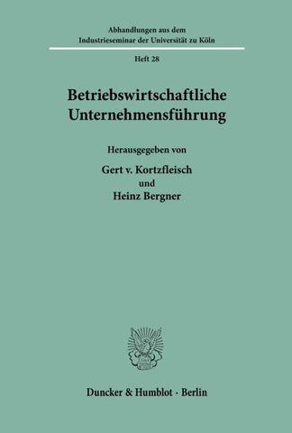 Betriebswirtschaftliche Unternehmensführung.