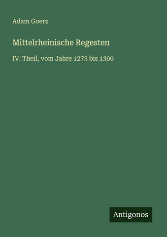 Mittelrheinische Regesten