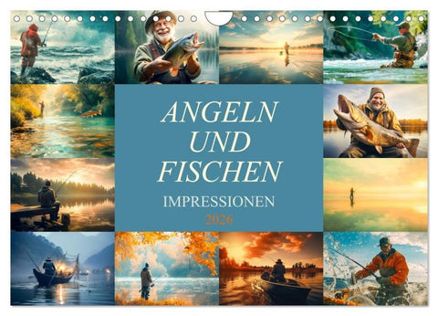 Angeln und Fischen Impressionen (Wandkalender 2026 DIN A4 quer), CALVENDO Monatskalender