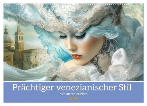 Prächtiger venezianischer Stil - Mit surrealer Note (Wandkalender 2026 DIN A2 quer), CALVENDO Monatskalender