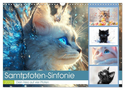 Samtpfoten-Sinfonie (Wandkalender 2026 DIN A3 quer), CALVENDO Monatskalender