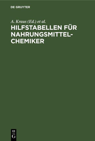 Hilfstabellen für Nahrungsmittel-Chemiker