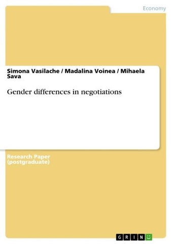 Gender differences in negotiations