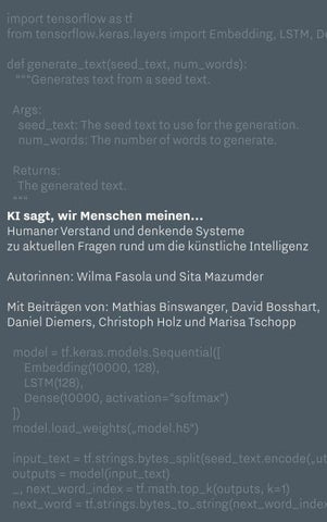 KI sagt, wir Menschen meinen...