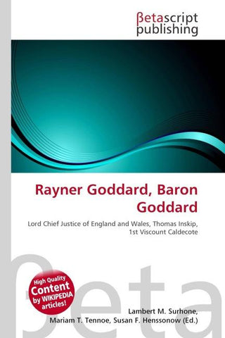 Rayner Goddard, Baron Goddard