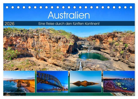 Australien - Travel The Gravel (Tischkalender 2026 DIN A5 quer), CALVENDO Monatskalender