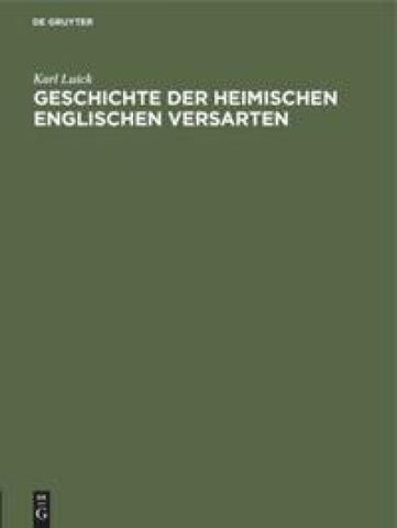 Geschichte der heimischen englischen Versarten