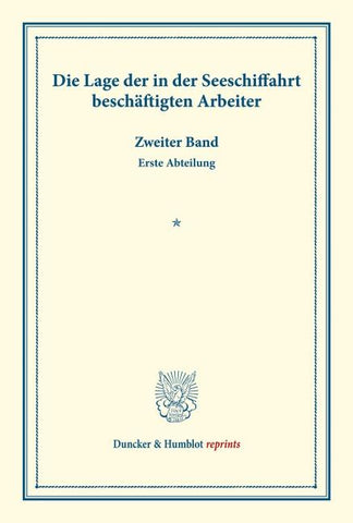 Die Lage der in der Seeschiffahrt beschäftigten Arbeiter.