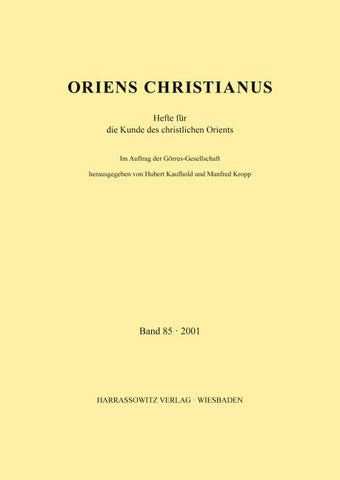 Oriens Christianus 85 (2001)
