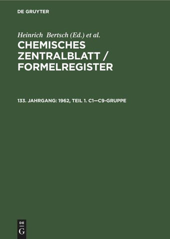 1962, Teil 1. C1—C9-Gruppe