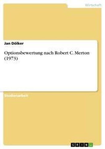 Optionsbewertung nach Robert C. Merton (1973)